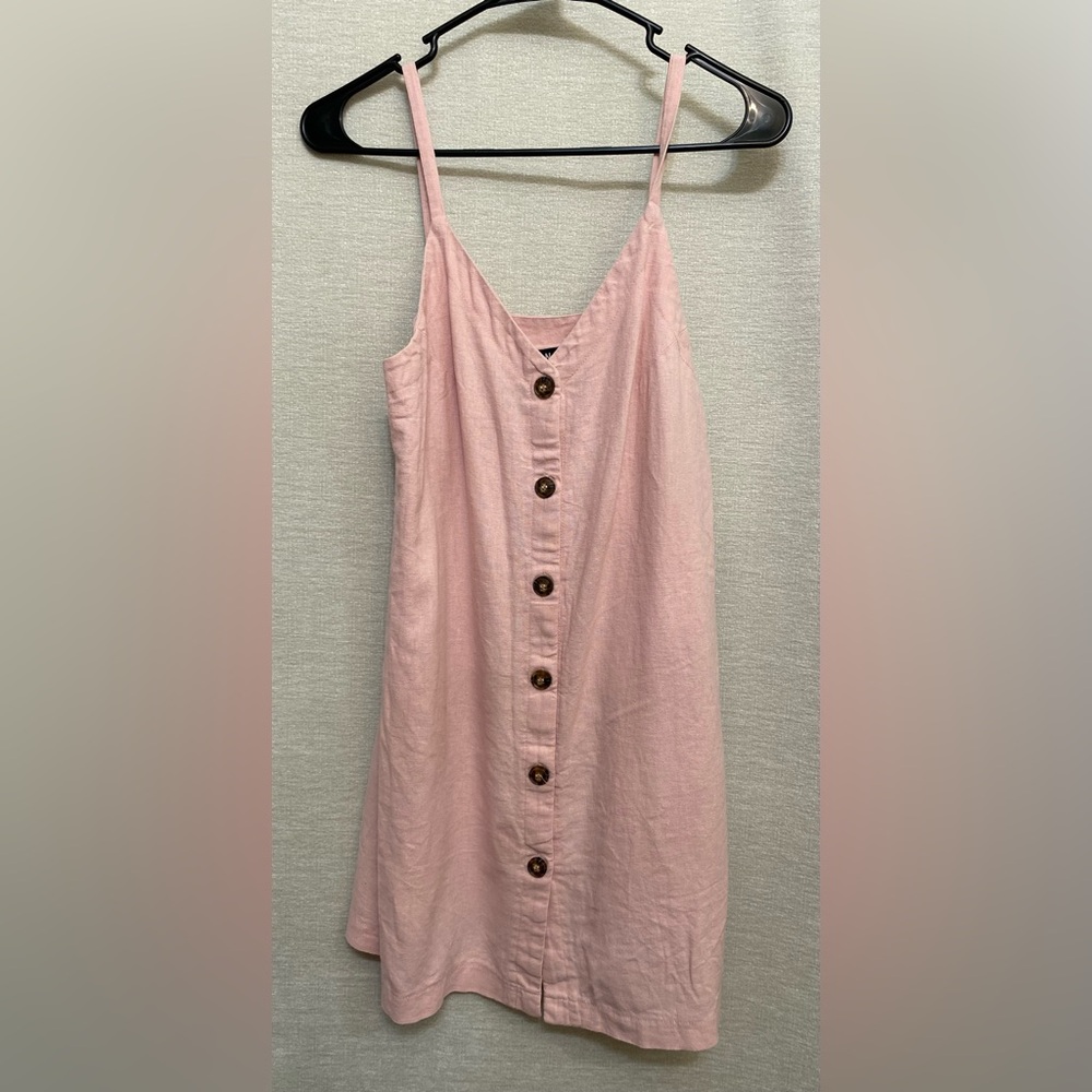 Blush Pink Linen Blend dress